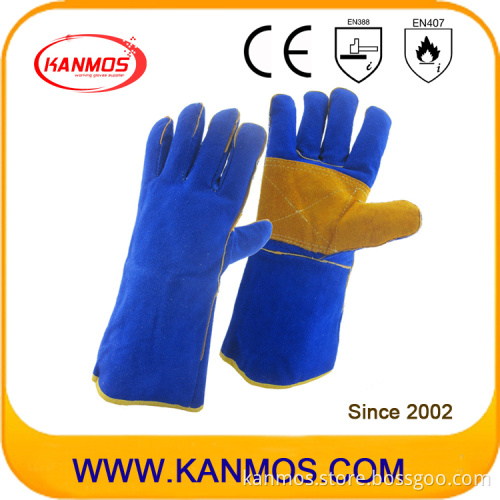 Cowhide Split Leather Industrial Safety Welding Work Gloves (11112)